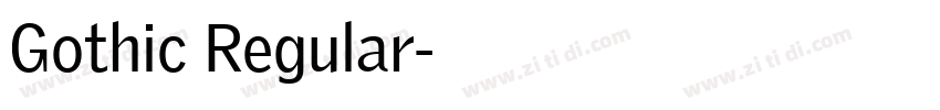Gothic Regular字体转换